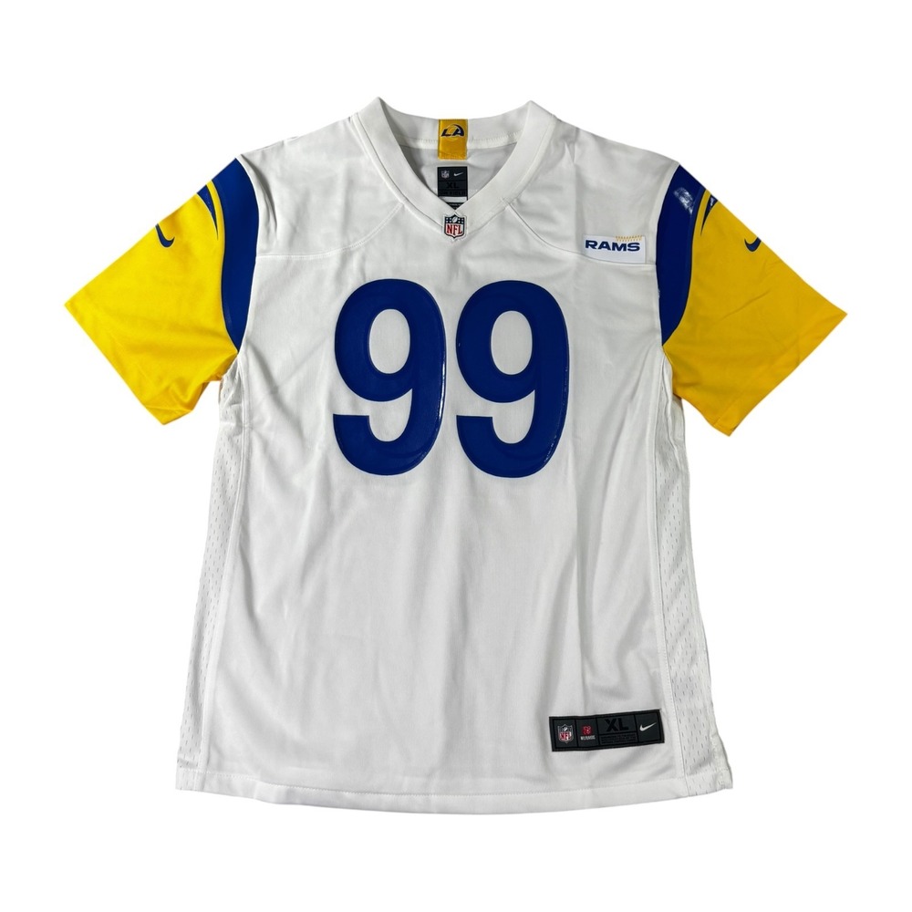 Nike Los Angeles Rams Aaron Donald 99 Youth XL Jersey White NFL Football Kids